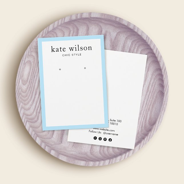 Earring Holder Pastel Blue Border (Von Creator hochgeladen)