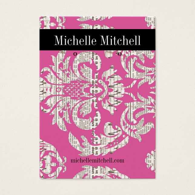 Earring Holder - Visitenkarte rosa (Vorderseite)