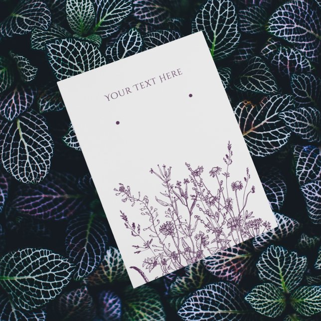 Earring Jewelier Display Card ・ Lila Wildflora (Von Creator hochgeladen)