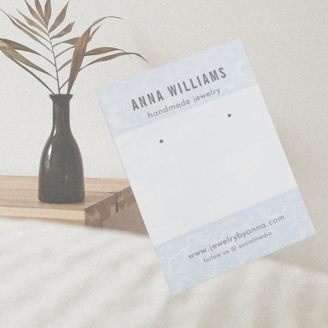 Earring Jewelry Display Card • Blue Floral Lace (Von Creator hochgeladen)