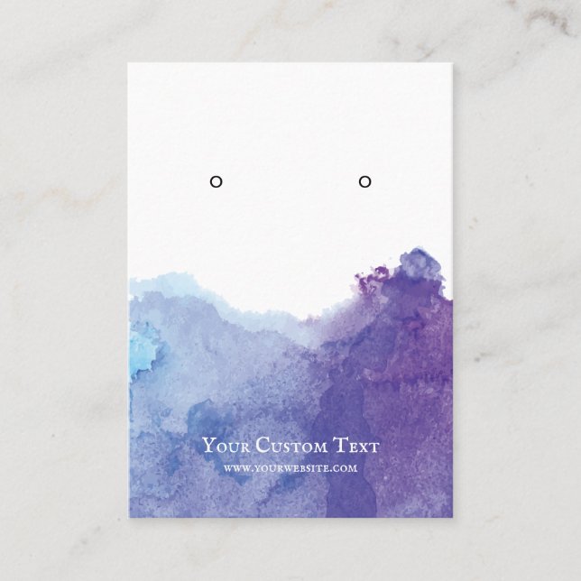 Earring Juwelier Display Card ・ Pastel Watercolor Visitenkarte (Vorderseite)