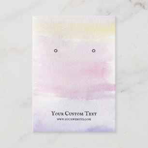 Earring Juwelier Display Card ・ Pastel Watercolor Visitenkarte