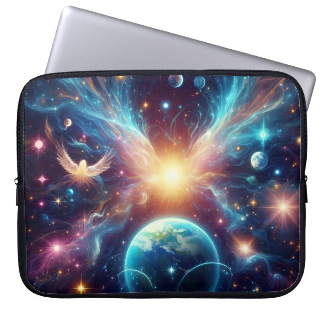 Earth and Her Sister Planets on an Electronics Bag Laptopschutzhülle (Vorderseite)