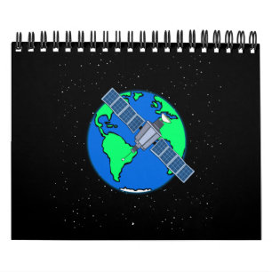 Earth and satellite in space kalender