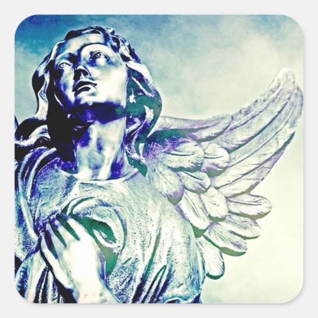 Earth Angel Quadratischer Aufkleber (Vorderseite)