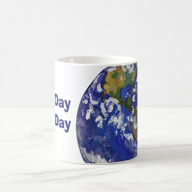 Earth Art Earth Day Tasse (Mittel)