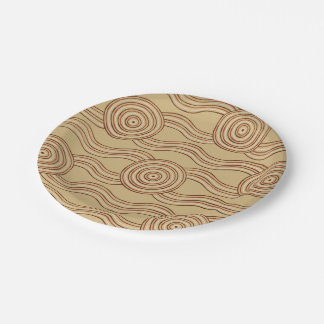 Earth Australian Dreamtime River Pattern Pappteller