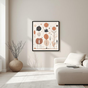 Earth Balance Botanische geometrische abstrakte Poster