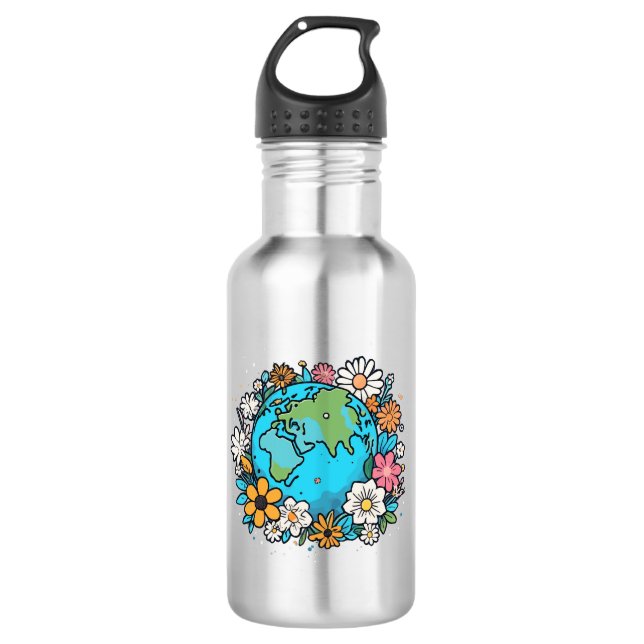 Earth Beauty Edelstahlflasche (Vorderseite)