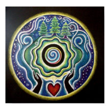 Earth Blessing Mandala Poster