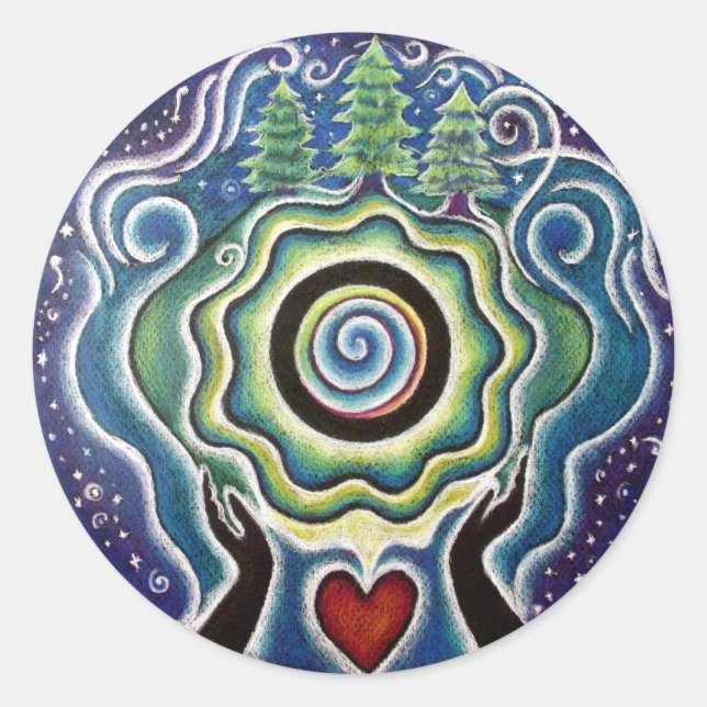 Earth Blessings Mandala Sticker (Vorderseite)