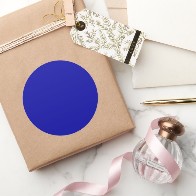 Earth Blue Large Round Sticker (Schenken)