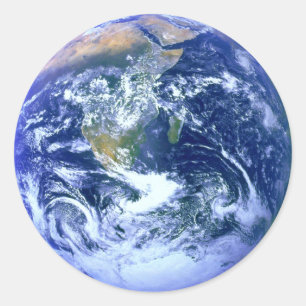 Earth Blue Marble Runder Aufkleber