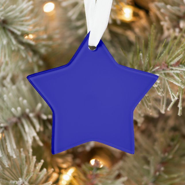 Earth Blue Star Acrylic Ornament (Baum)