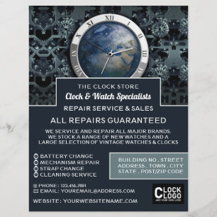 Earth Clock, Horologin Advertising Flyer