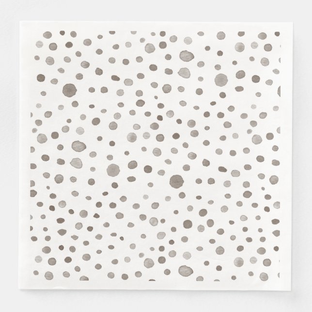 Earth Confetti Wasserfarbe Dots Papier Napkin Serviette (Vorderseite)