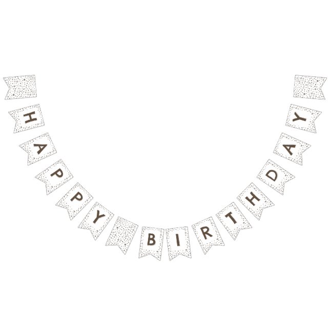 Earth Confetti Watercolor Dots Bunting Flag Wimpelkette (Alle)