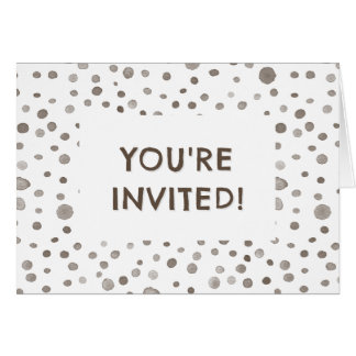 Earth Confetti Watercolor Dots Einladung zum Gebur