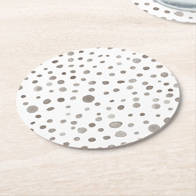 Earth Confetti Watercolor Dots Paper Untersetzer (Angewinkelt)