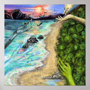Earth Creations - New World Poster Druck Gemälde