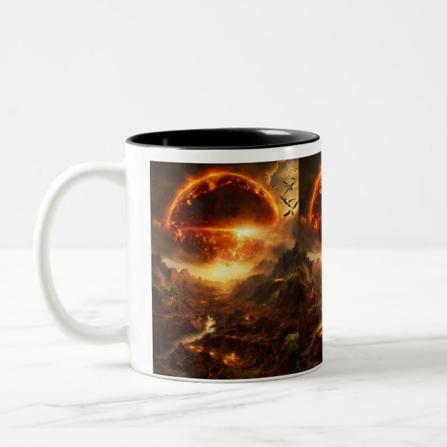 Earth Cycle Dream Coffee Cup Zweifarbige Tasse (Links)