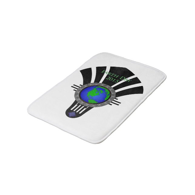 Earth Day 2015 Fan Blade Bath Mat Badematte (Schrägansicht)