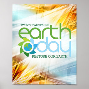 Earth Day 2021 - "Wiederherstellen" unseres Earth- Poster