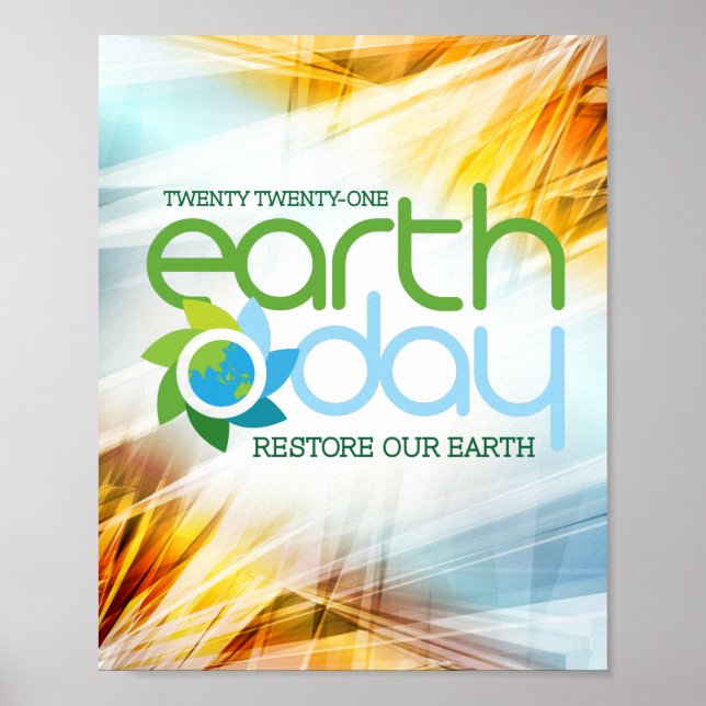 Earth Day 2021 - "Wiederherstellen" unseres Earth- Poster (Vorne)