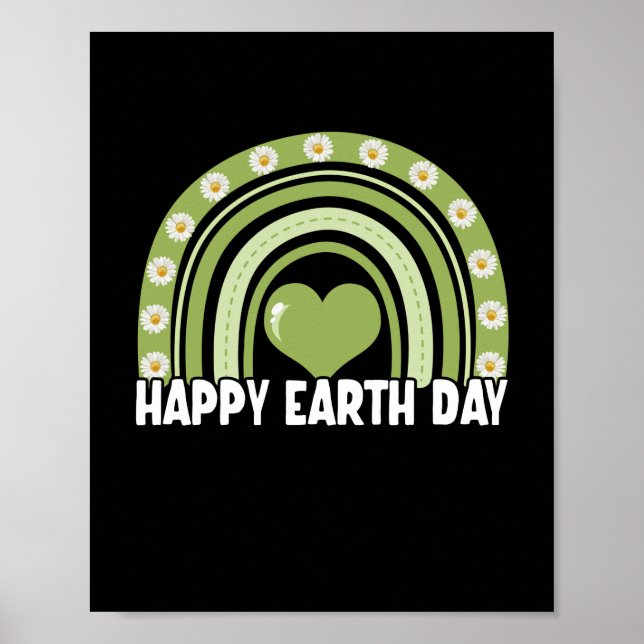 Earth Day 2022 Happy Earth Day Rainbow Poster (Vorne)