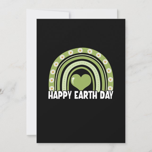 Earth Day 2022 Happy Earth Day Rainbow Save The Date (Vorderseite)