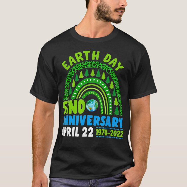 Earth Day 2022 Rainbow Trendy 52. Jubiläum Kid T-Shirt (Vorderseite)