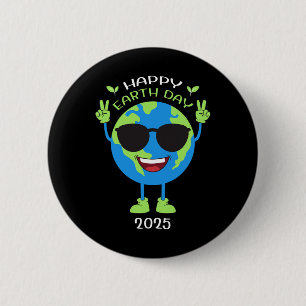 Earth Day 2025 Funny Earth Day Birthday Kids Boys Button