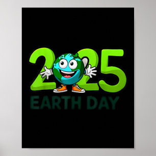 Earth Day 2025 Funny Earth Day Birthday Kids Boys Poster