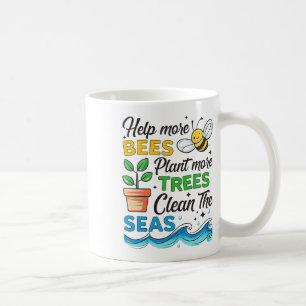 Earth Day 2025 Gerettet Bienen Pflanze Bäume Saube Kaffeetasse