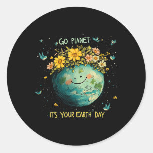 Earth Day 2025 Go Planeti T's Your Earth Day Niedl Runder Aufkleber