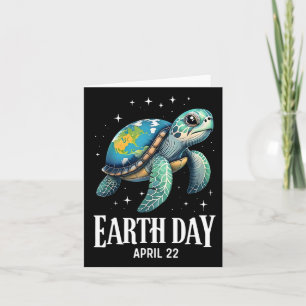Earth Day 2025 Restore Earth Sea Turtle Art Rett T Karte