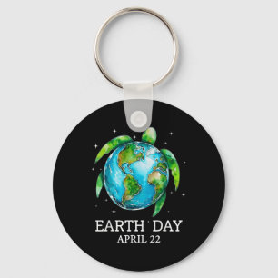 Earth Day 2025 Restore Earth Sea Turtle Art Rett T Schlüsselanhänger