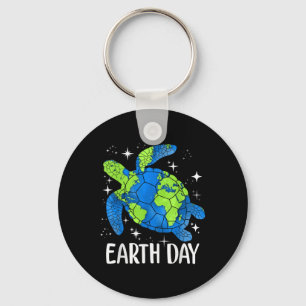Earth Day 2025 Restore Earth Turtle Art Rett The P Schlüsselanhänger