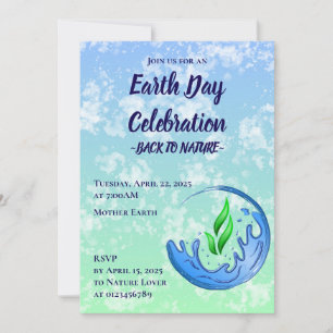 Earth Day 2025 Unser Power Unser Planet-Wappen Einladung