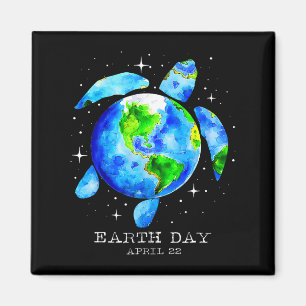 Earth Day 2025Restore Earth Sea Turtle Art Rett Th Magnet
