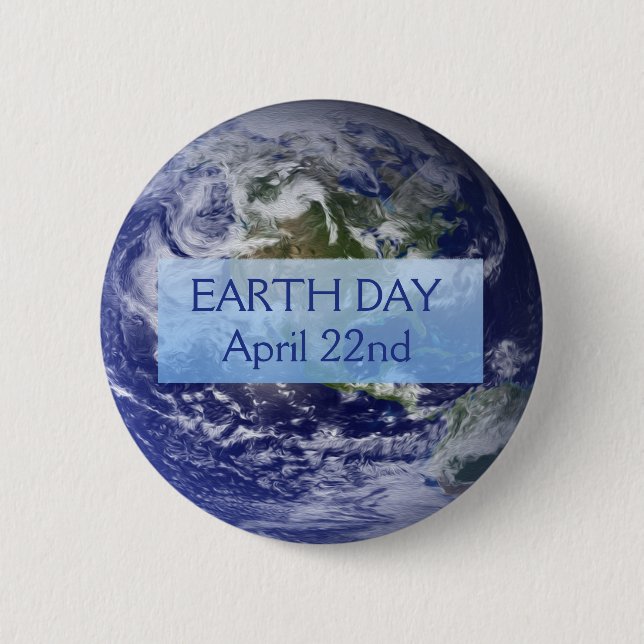 Earth Day 22. April Button (Vorderseite)