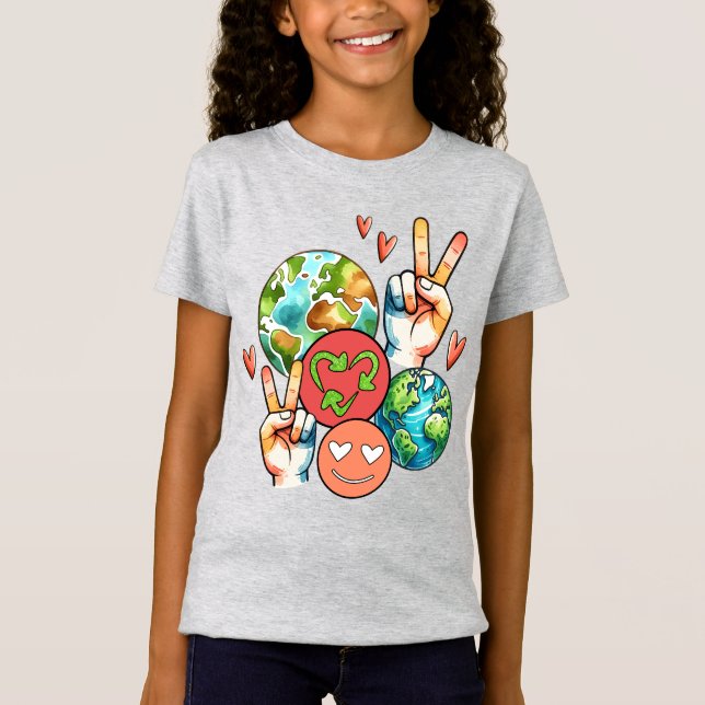 Earth Day 22 April Recycle Rett The Environment T-Shirt (Vorderseite)