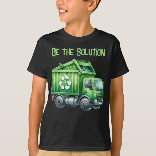 Earth Day 22 April Recycle Truck ist die Lösung T-Shirt (Vorderseite)