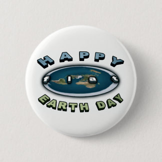Earth Day Abzeichen Happy FLAT Earth Day Abzeichen Button