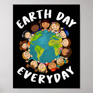 Earth Day Alltägliches Shirt Kinder Kleinkind Nied Poster