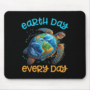 Earth Day Alltägliches Shirt Sea Turtle Men Women Mousepad