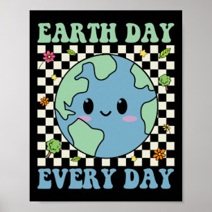 Earth Day Alltägliches Umweltbewusstsein Erde D Poster