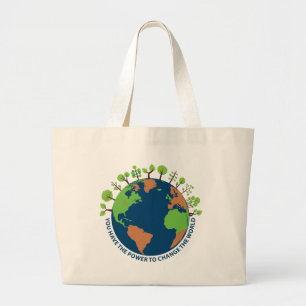 Earth Day Ändere Die Welt Zitat Jumbo Stoffbeutel