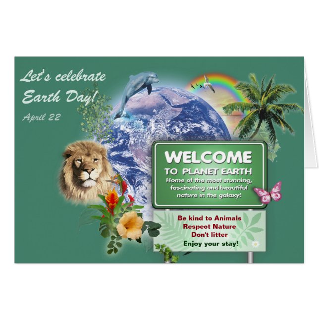 Earth Day (anpassbar) (Vorderseite (Horizontal))