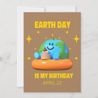 Earth Day Birthday 22. April Einladung